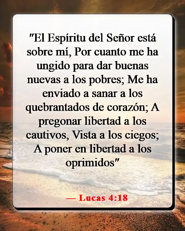 Versículo de la Biblia sobre salvar almas perdidas (Lucas 4:18)