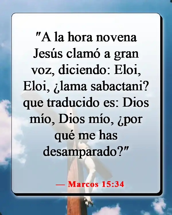 Versículos de la Biblia sobre el sufrimiento de Jesús por nuestros pecados (Marcos 15:34)