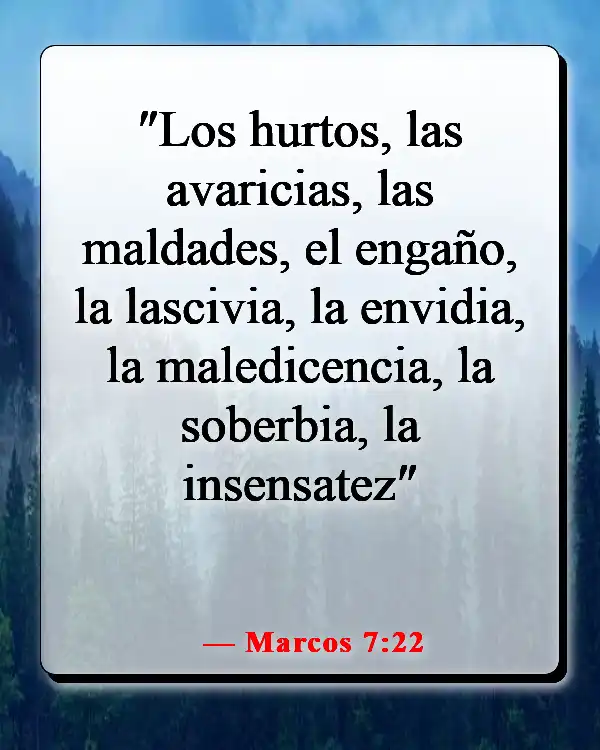 Versículos de la Biblia sobre el chisme y la calumnia (Marcos 7:22)