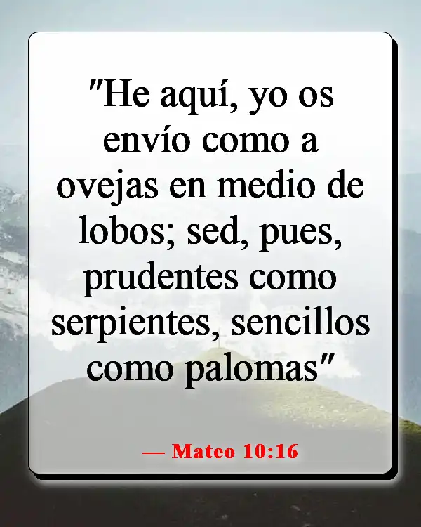 Versículos de la Biblia sobre el diablo disfrazado (Mateo 10:16)