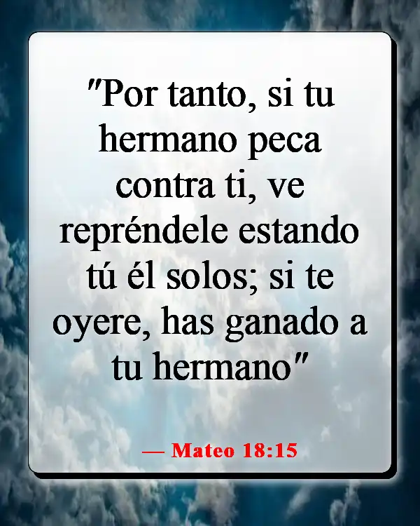 Versículos de la Biblia sobre ser grosero con los demás (Mateo 18:15)