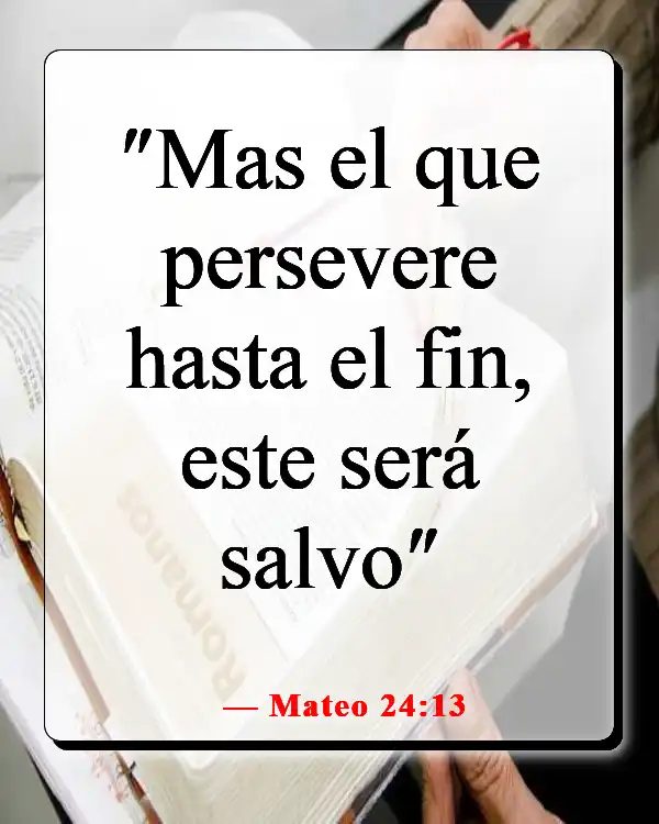 Versículo de la Biblia sobre la paciencia y el tiempo de Dios (Mateo 24:13)