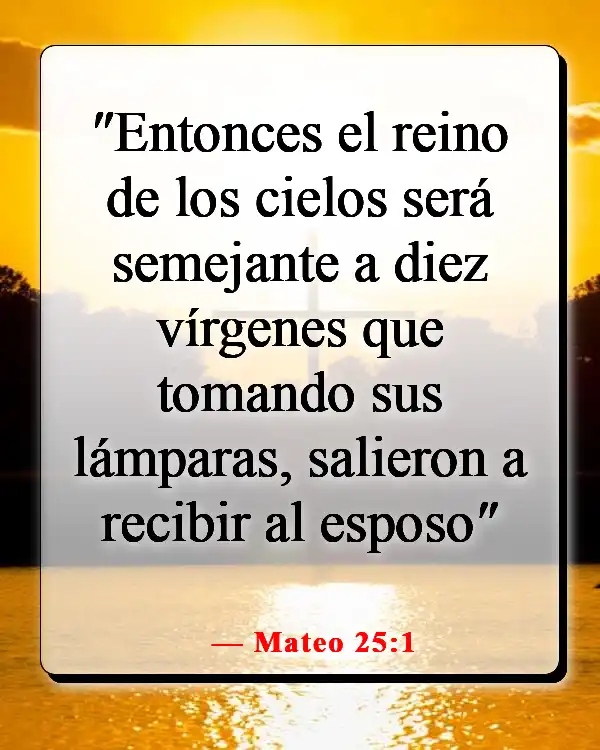 Versículos de la Biblia sobre entrar en el Reino de los Cielos (Mateo 25:1)