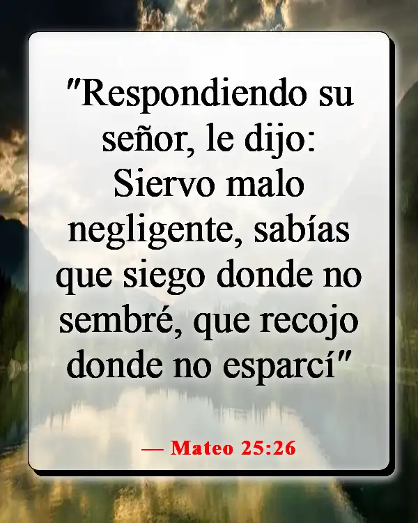 Versículo de la Biblia sobre la pereza como un pecado (Mateo 25:26)