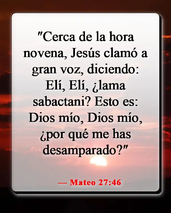 Versículos de la Biblia sobre el sufrimiento de Jesús por nuestros pecados (Mateo 27:46)