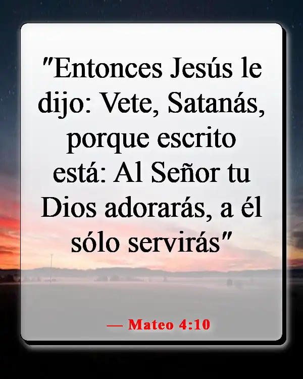 Versículos de la Biblia sobre el diablo disfrazado (Mateo 4:10)