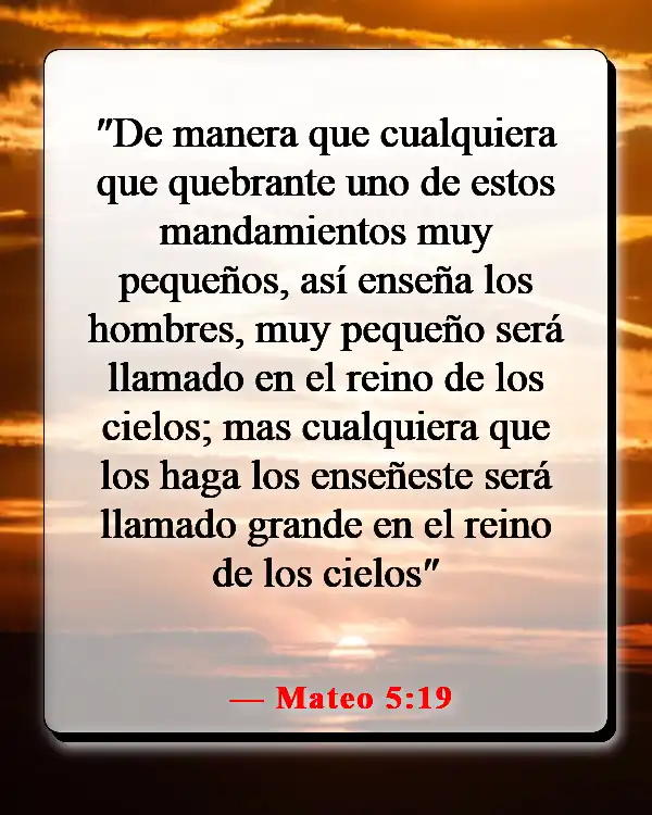 Versículos de la Biblia sobre cómo aplicar las Escrituras a la vida cotidiana (Mateo 5:19)