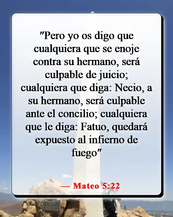 Versículos de la Biblia sobre ser grosero con los demás (Mateo 5:22)