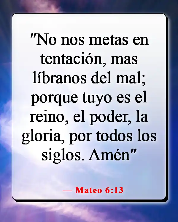 Versículos bíblicos sobre el diablo robando tu gozo (Mateo 6:13)