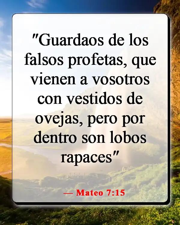 Versículos de la Biblia sobre el diablo disfrazado (Mateo 7:15)