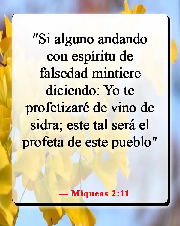 Versículos de la Biblia sobre los mentirosos yendo al infierno (Miqueas 2:11)