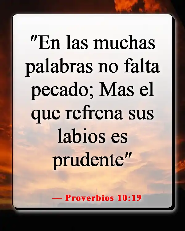 Versículos de la Biblia sobre controlar la lengua (Proverbios 10:19)