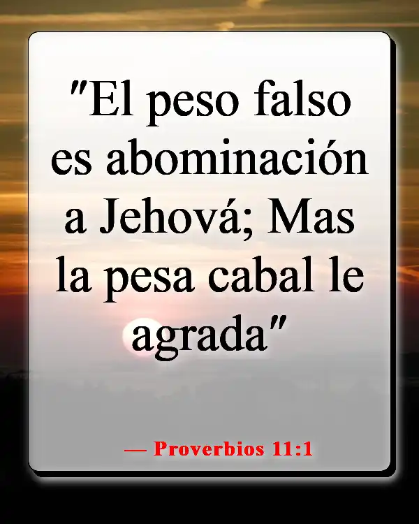 Versículo de la Biblia sobre la equidad y la igualdad (Proverbios 11:1)