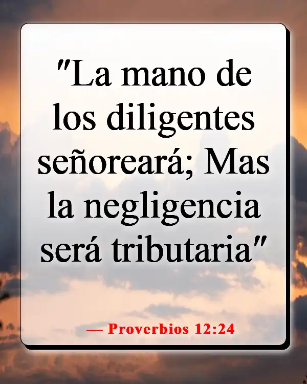 Versículo de la Biblia sobre la pereza como un pecado (Proverbios 12:24)