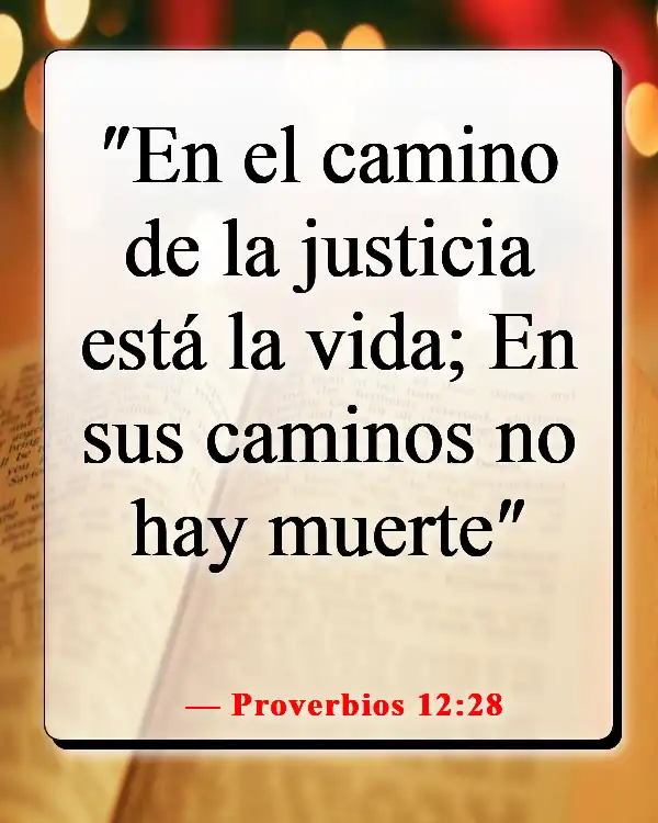 Versículos de la Biblia sobre vivir la vida con propósito (Proverbios 12:28)