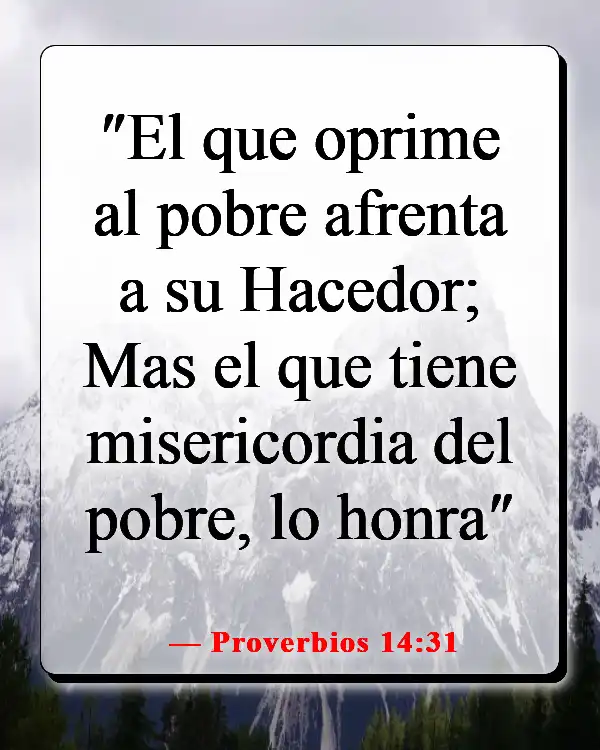 Versículos de la Biblia sobre el respeto por la vida humana (Proverbios 14:31)