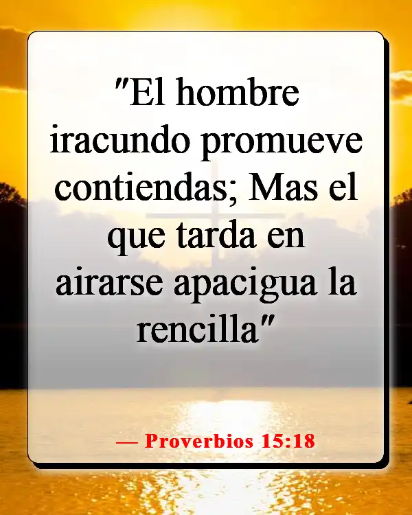 Versículos de la Biblia sobre los que odian (Proverbios 15:18)