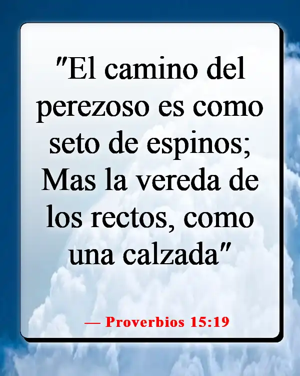 Versículo de la Biblia sobre la pereza como un pecado (Proverbios 15:19)