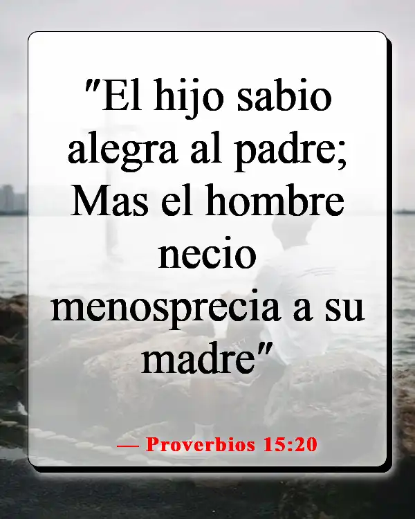 Versículos de la Biblia sobre las familias que adoran juntas (Proverbios 15:20)