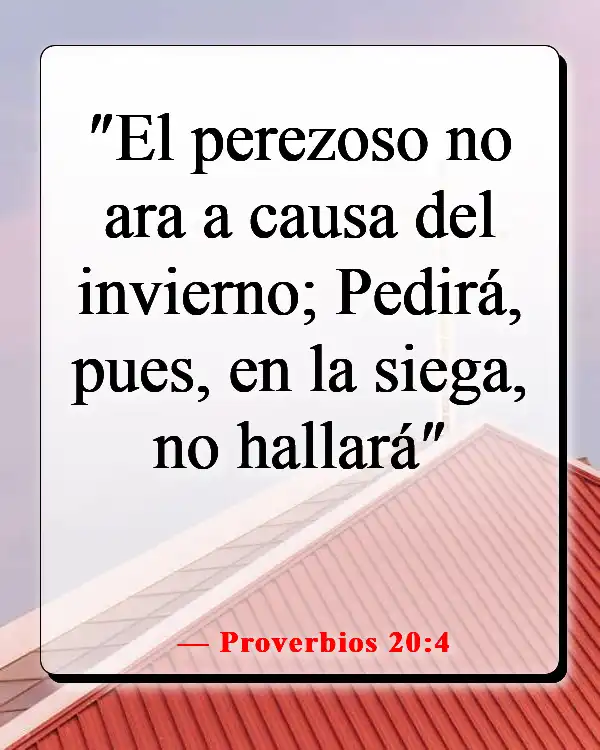 Versículo de la Biblia sobre la pereza como un pecado (Proverbios 20:4)