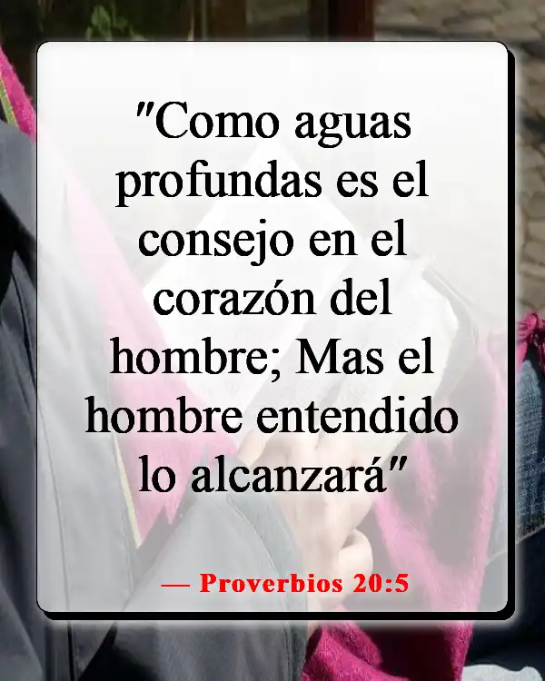 Versículos de la Biblia sobre vivir la vida con propósito (Proverbios 20:5)
