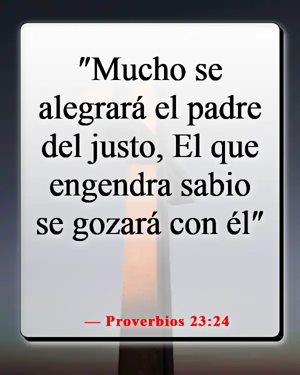 Versículos de la Biblia sobre cuidar primero de tu familia (Proverbios 23:24)