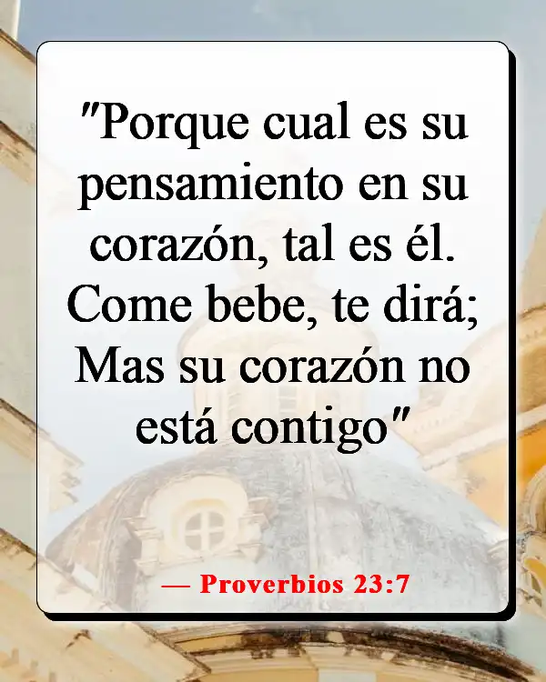 Versículos de la Biblia sobre guardar tus pensamientos (Proverbios 23:7)