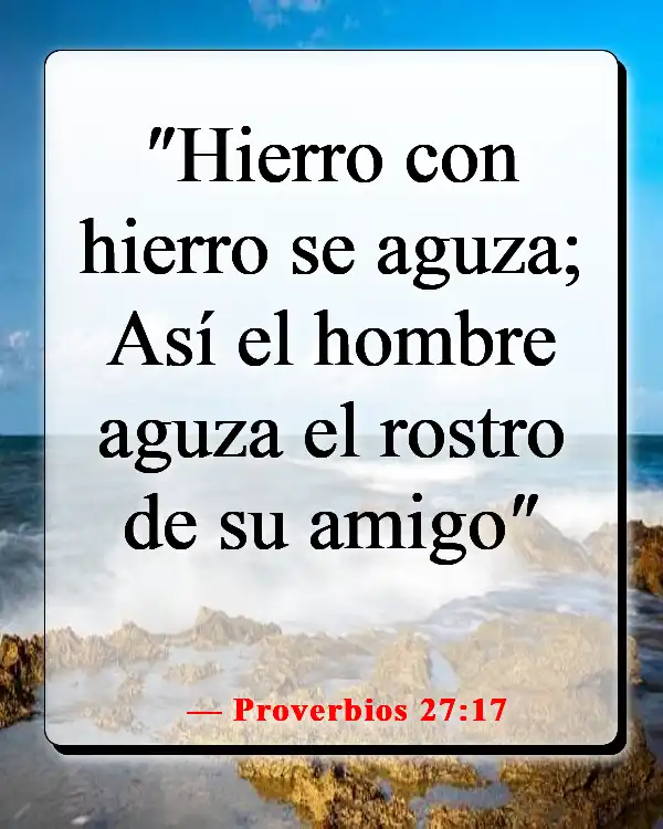 Versículos de la Biblia sobre trabajar juntos como equipo (Proverbios 27:17)