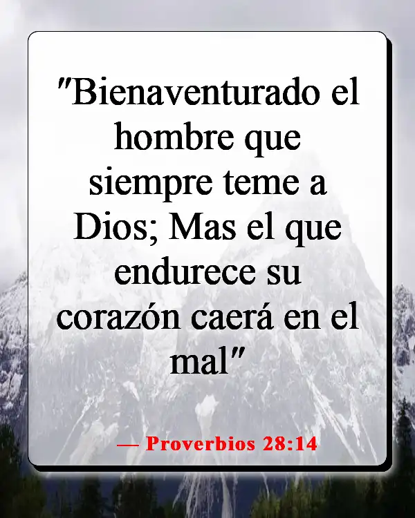 Versículo de la Biblia sobre una mujer que teme al Señor (Proverbios 28:14)