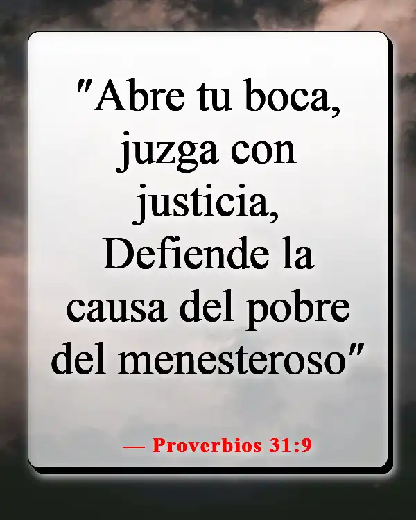 Versículo de la Biblia sobre la equidad y la igualdad (Proverbios 31:9)