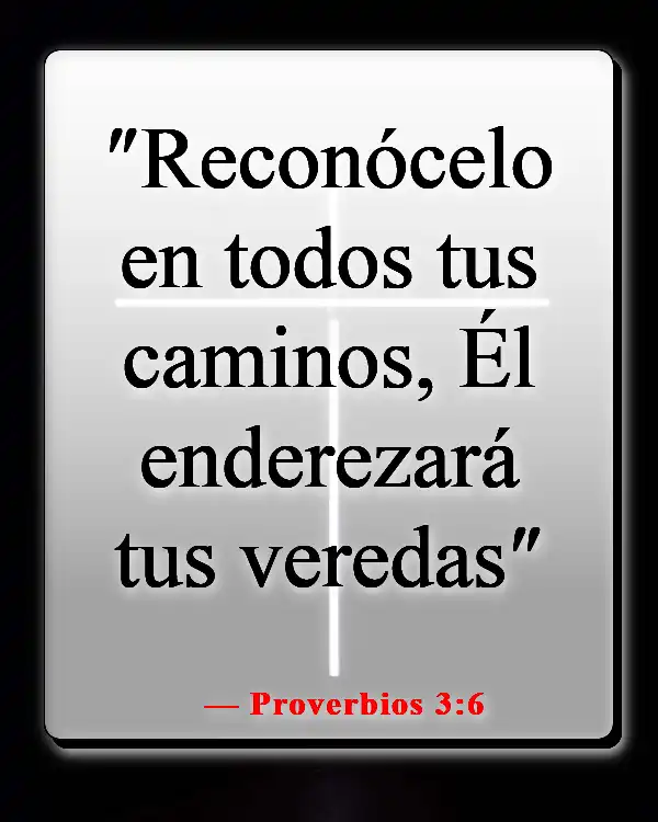 Versículos de la Biblia sobre elegir el camino correcto (Proverbios 3:6)