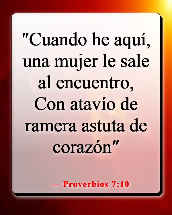 Versículos de la Biblia sobre exponer tu cuerpo (Proverbios 7:10)