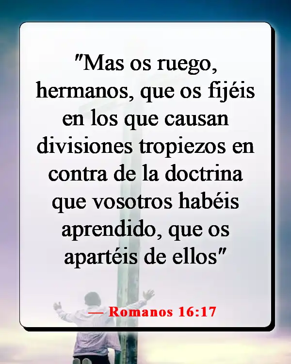 Versículos de la Biblia sobre trabajar juntos como equipo (Romanos 16:17)