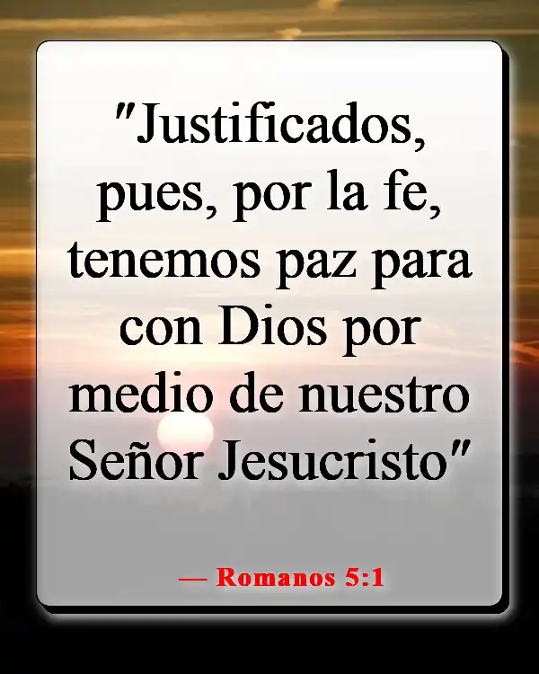 Versículos de la Biblia sobre guardar tus pensamientos (Romanos 5:1)