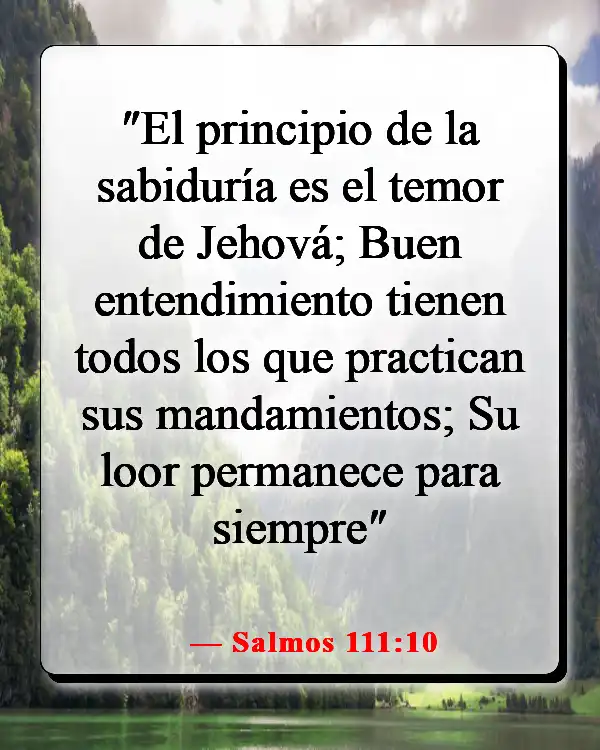 Versículos de la Biblia sobre escuchar tu conciencia (Salmos 111:10)