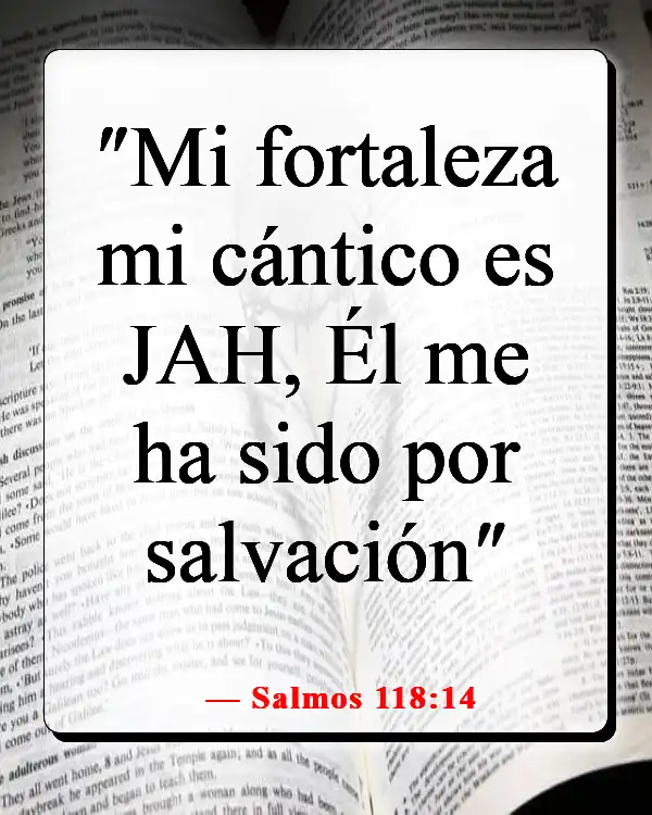 Versículo de la Biblia sobre entregar los problemas a Dios (Salmos 118:14)