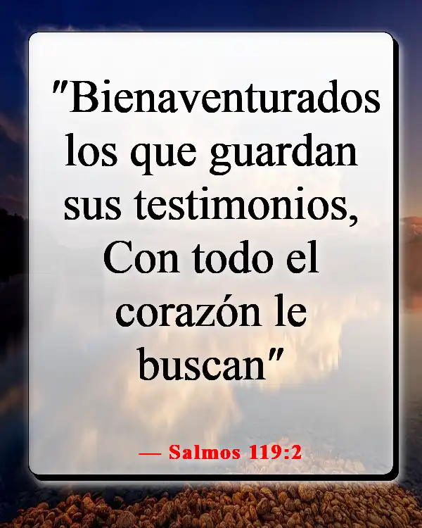 Versículos de la Biblia sobre pasar tiempo con Dios (Salmos 119:2)