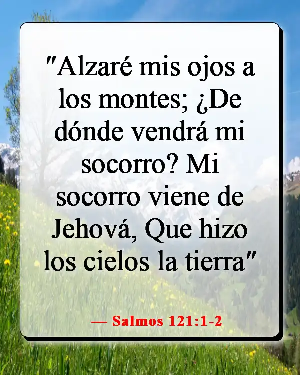 Versículos de la Biblia sobre cuando sientes que quieres rendirte (Salmos 121:1-2)