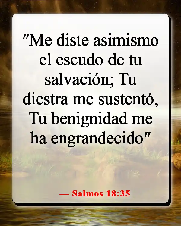 Versículos de la Biblia sobre la victoria en Jesús (Salmos 18:35)