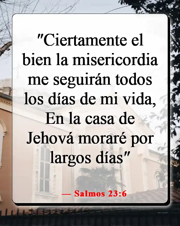 Versículos de la Biblia sobre Dios queriendo lo bueno para nosotros (Salmos 23:6)