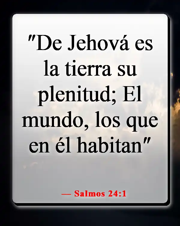 Versículos de la Biblia sobre preocuparse por el dinero (Salmos 24:1)