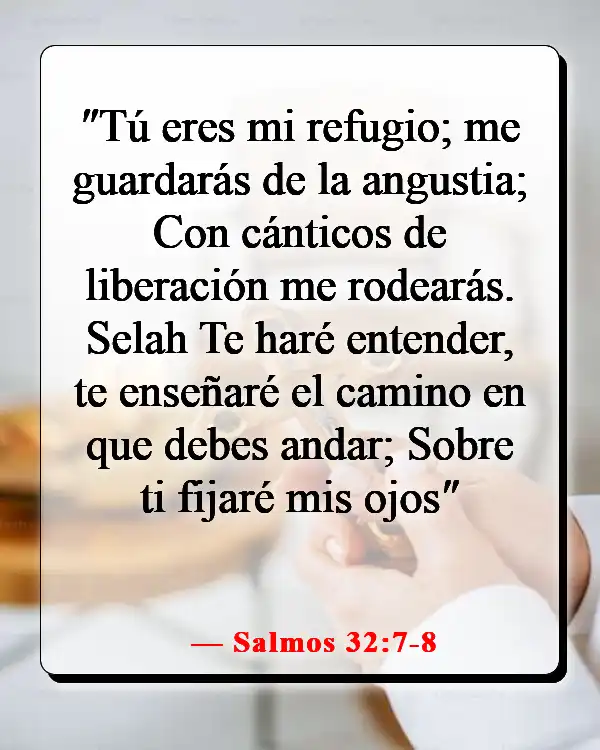 Versículo bíblico para la sanación después de una cirugía (Salmos 32:7-8)