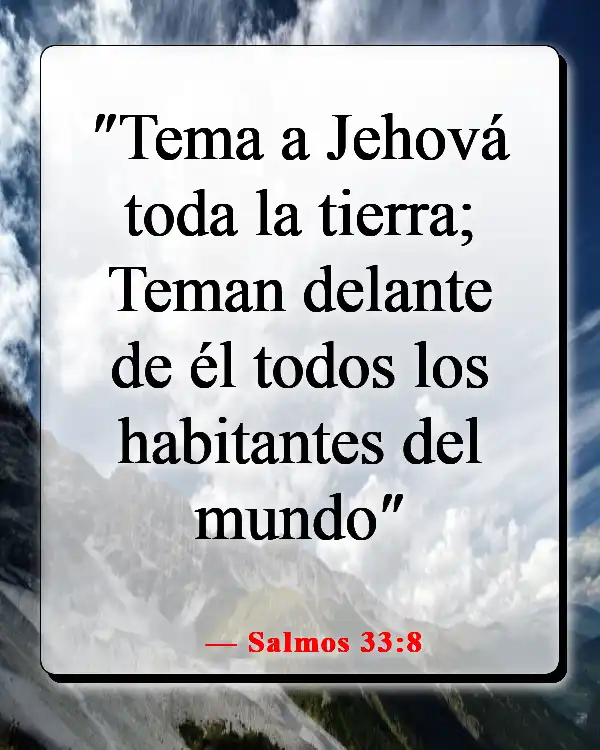 Versículo de la Biblia sobre una mujer que teme al Señor (Salmos 33:8)