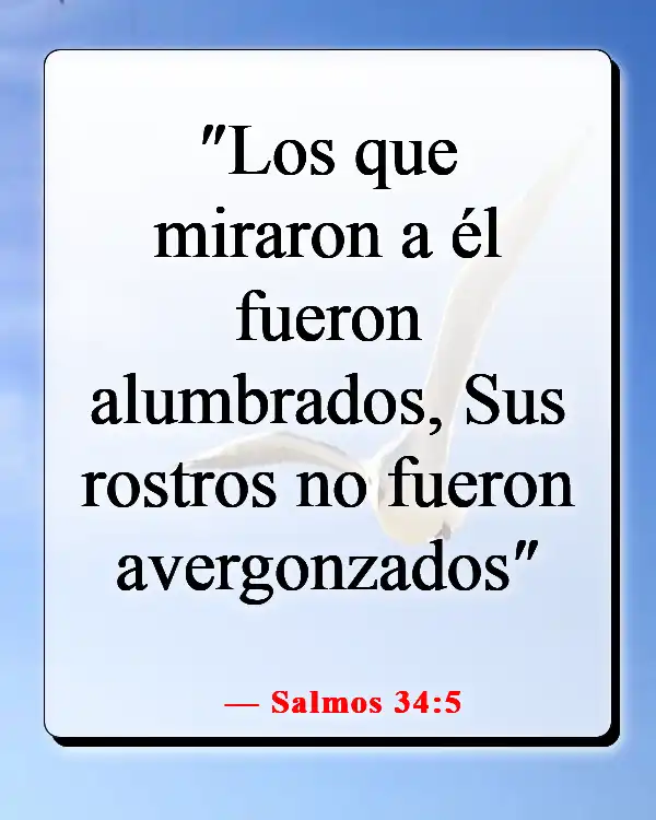 Versículos de la Biblia sobre encontrar gozo y felicidad en el Señor (Salmos 34:5)