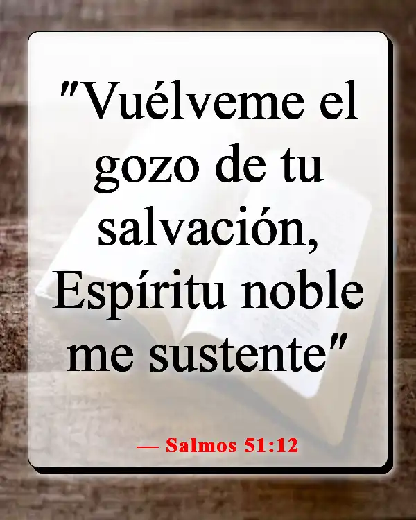 Versículos bíblicos sobre el diablo robando tu gozo (Salmos 51:12)