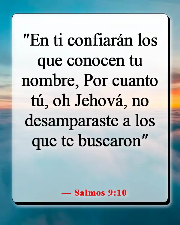 Versículos bíblicos sobre depender de Dios (Salmos 9:10)
