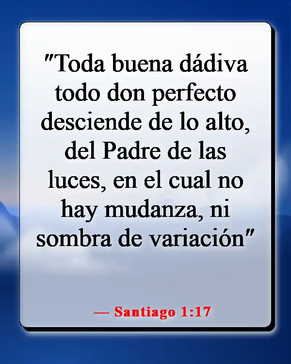 Versículos de la Biblia para orar por tu hija (Santiago 1:17)