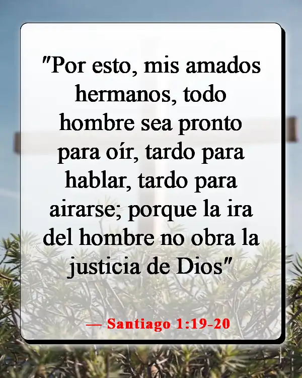 Versículos de la Biblia sobre ser grosero con los demás (Santiago 1:19-20)