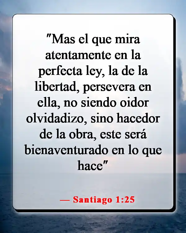 Versículos de la Biblia sobre cómo aplicar las Escrituras a la vida cotidiana (Santiago 1:25)