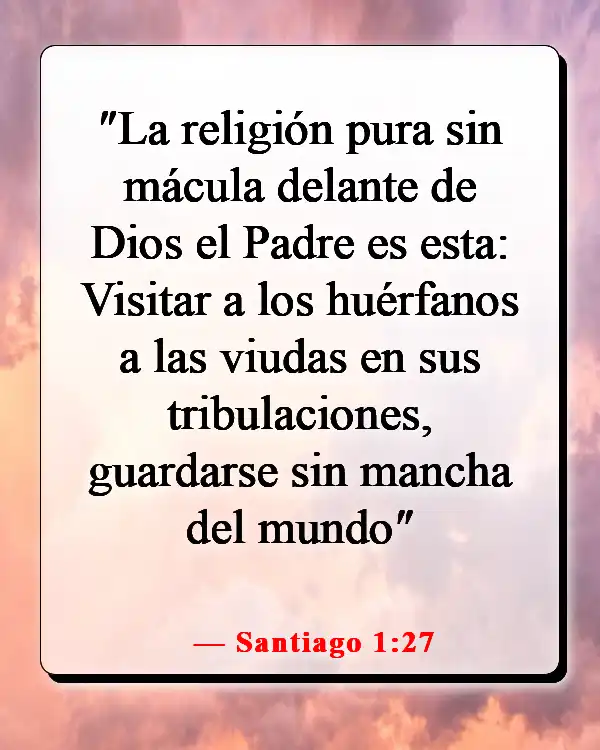 Versículos de la Biblia sobre ser diferente (Santiago 1:27)